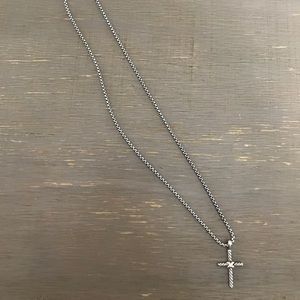 David Yurman petite x cross necklace